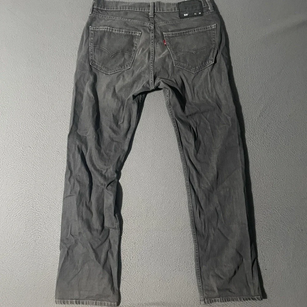 Levis Jeans Mens‎ 31x32 Gray Denim 511 Straight American Stretch Black Tab